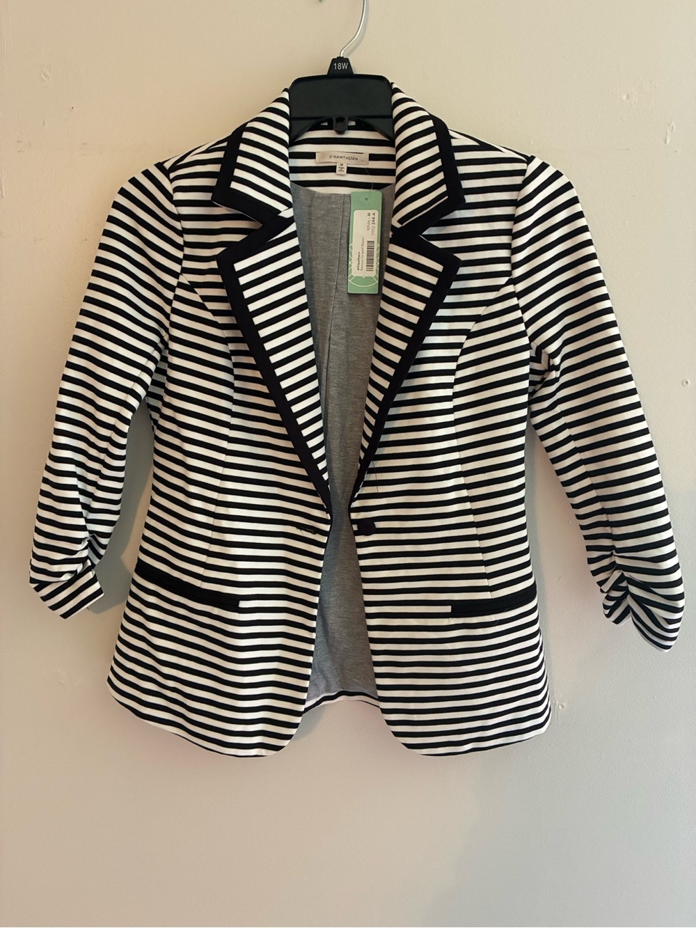 41 Hawthorn Black & White Striped Blazer